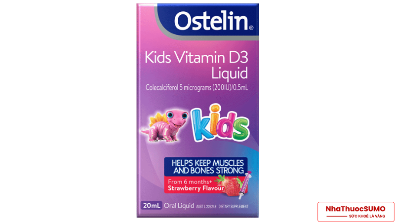 Dòng TPCN Ostelin Úc bổ sung vitamin D dạng nước cho trẻ từ 7 tháng trở lên