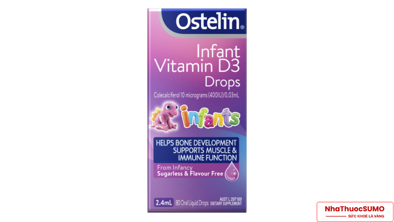 Dòng TPCN Ostelin nhỏ giọt bổ sung vitamin D cho trẻ sơ sinh