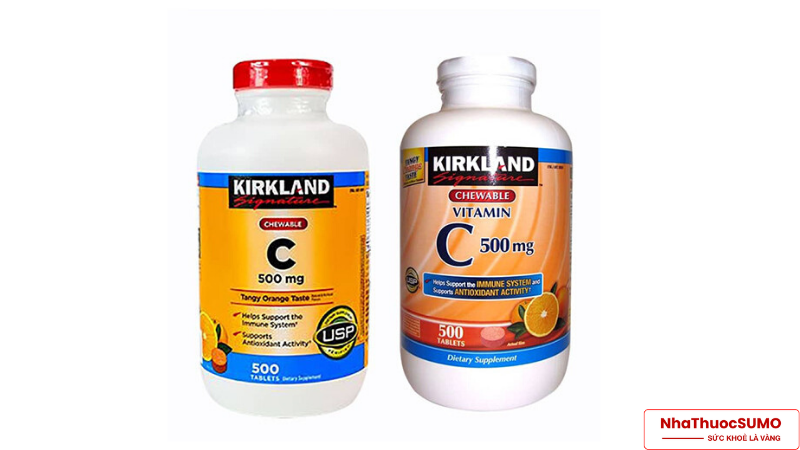 Viên uống bổ sung vitamin C 500mg Kirkland 500 viên có hàm lượng vitamin C 500mg/viên, uống vitamin C 500mg Kirkland mỗi ngày sẽ giúp tăng cường miễn dịch, phòng ngừa bệnh tật, ung thư.