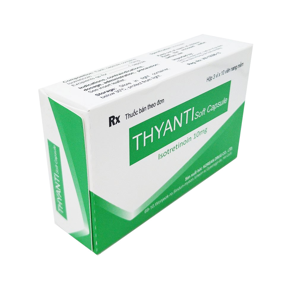 Góc nghiêng của hộp thuốc Thyanti Soft Capsule