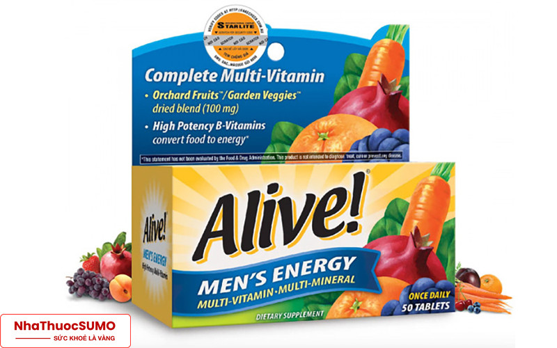 Vitamin tổng hợp Alive Mens's Energy 50 viên của Mỹ