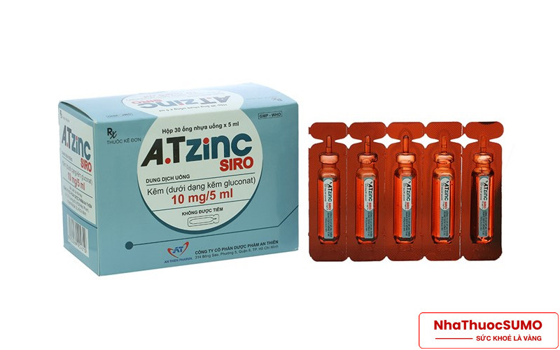 Ati Syrup Zinc có dạng siro, bổ sung trực tiếp kẽm dưới dạng Gluconat cho cơ thể