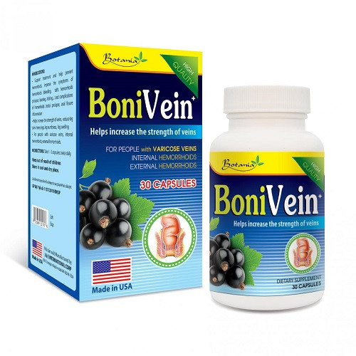 Bonivein hỗ trợ điều trị bệnh trĩ và suy giãn tính mạch