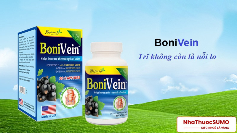 Điều trị trĩ là công dụng chính của sản phẩm Bonivein