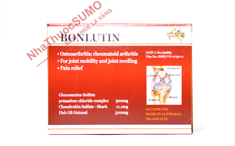 Thuốc Bonlutin hỗ trợ điều trị bệnh xương, khớp với thành phần bổ dưỡng