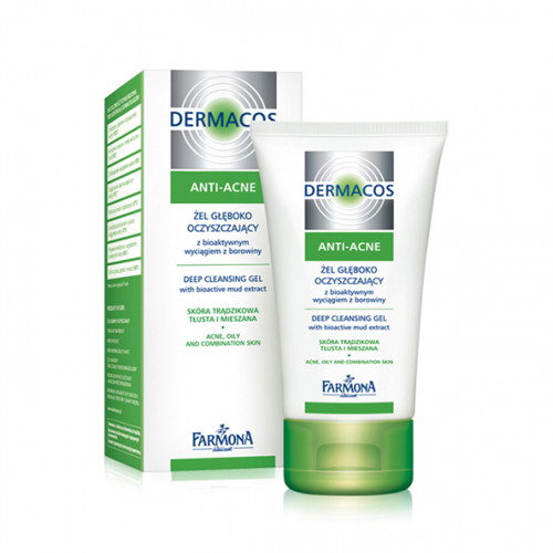 Dermacos Anti Acne Deep Cleansing Gel - Sữa rửa mặt hỗ trợ điều trị mụn và dưỡng da hàng ngày