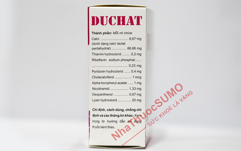 Tham khảo thêm thông tin thành phần thuốc Duchat