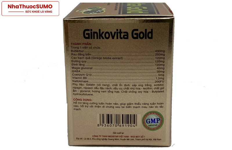 Thành phần của Ginkovita Gold có chứa nhiều thảo dược tự nhiên