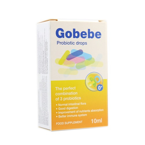 Men vi sinh Gobebe Probiotic Drops hỗ trợ điều trị rối loạn tiêu hóa 10ml cho trẻ sơ sinh trên 0 tháng tuổi