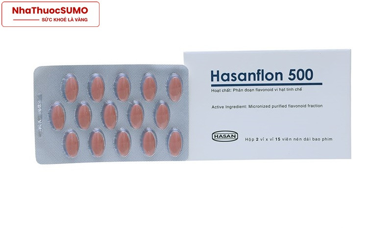 Thuốc Hasanflon 500 chuyên dùng để điều trị bệnh giãn tĩnh mạch