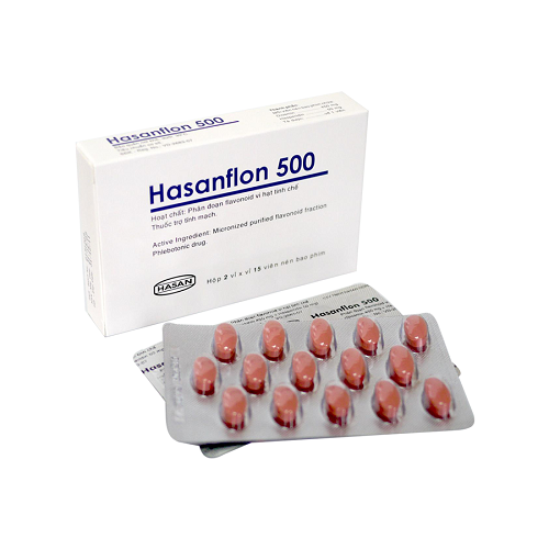 Hasanflon 500 điều trị bệnh trĩ và suy giãn tĩnh mạch