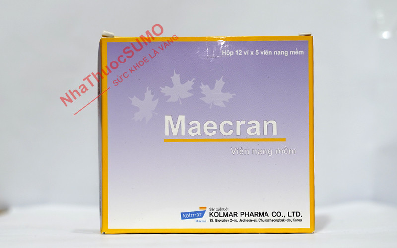 Maecran là thuốc có dạng viên nang mềm, cung cấp vitamin cần thiết