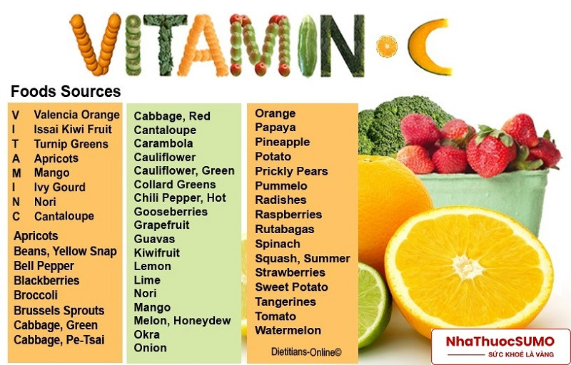 Một số nguồn vitamin C dồi dào để có thể tham khảo