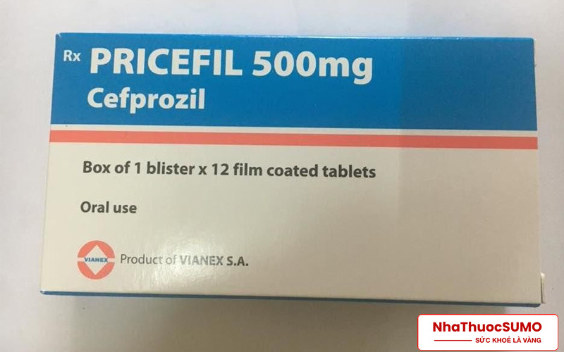 Pricefil 500mg là thuốc hỗ trợ điều trị nhiễm khuẩn