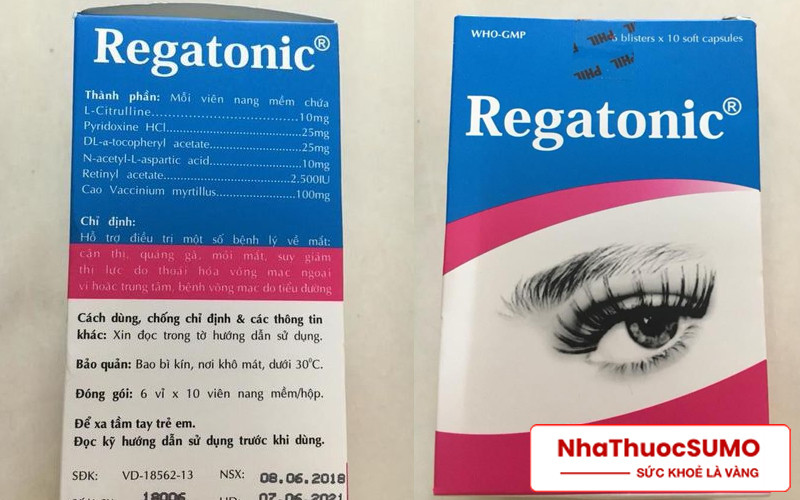 Regatonic là thuốc bổ mắt với bảng thành phần nhiều dưỡng chất