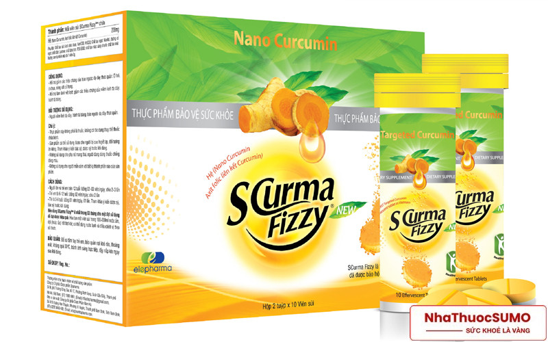 Scurma Fizzy có dạng viên sủi, chuyên dùng trong trường hợp bị bệnh dạ dày