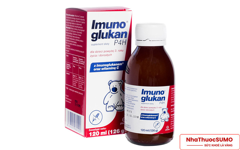 Imunoglukan có dạng siro, phù hợp với trẻ nhỏ
