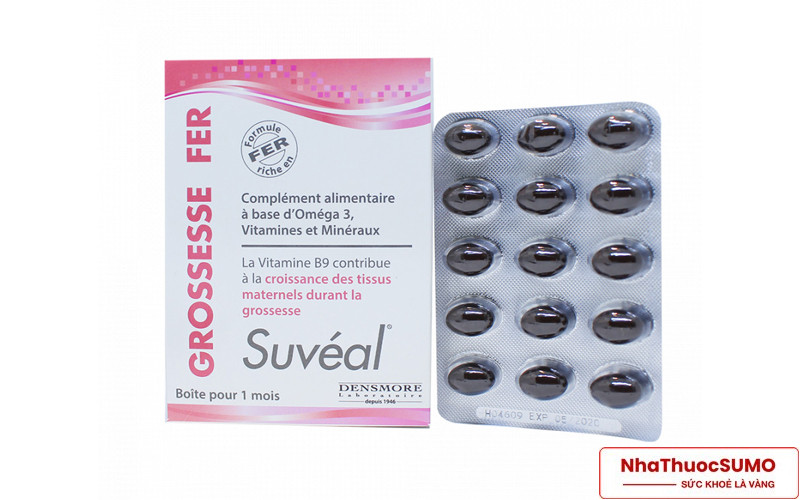 Suveal Grossesse Fer là một loại vitamin dành cho bà bầu trong 3 tháng đâu