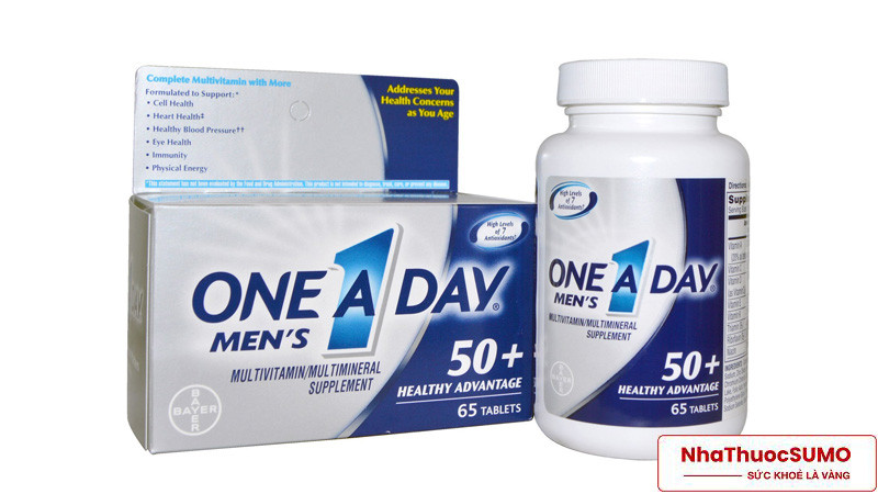 One A Day Men's 50+ Healthy Advantage với đầy đủ vitamin và khoáng chất sẽ giúp phái mạnh có một đôi mắt sáng, tim khỏe