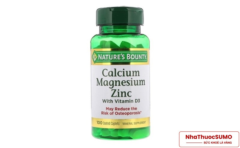 Thuốc Nature’s Bounty Calcium Magnesium Zinc With Vitamin D3 có nguồn gốc từ Mỹ, có tác dụng bổ sung vitamin D và canxi hiệu quả