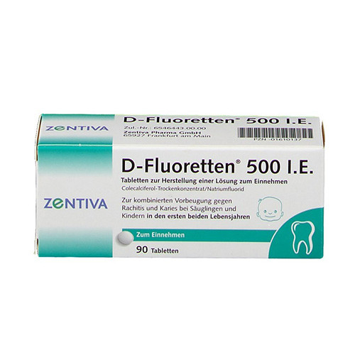Thuốc D Fluoretten 500 IE