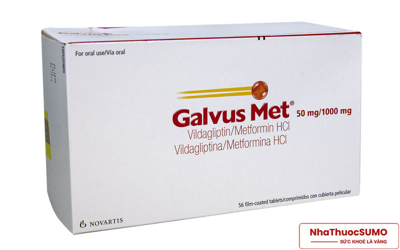 Thuốc Galvus Met được bào chế dưới dạng viên nén bao phim.