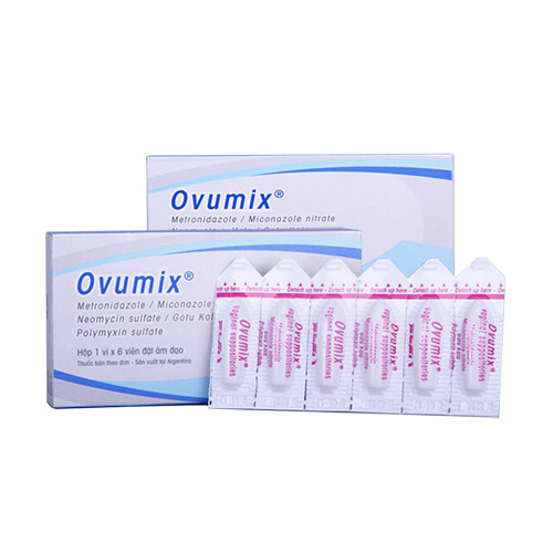 Thuốc đặt âm đạo Ovumix hộp 6 viên điều trị bệnh phụ khoa cho nữ giới