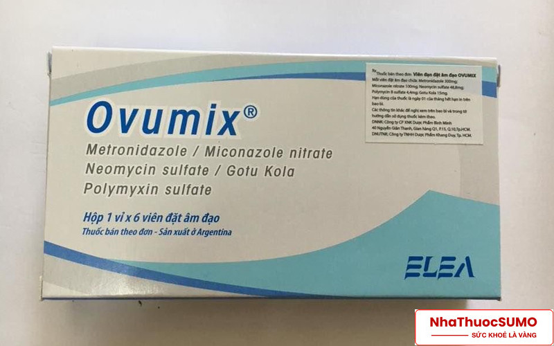 Thuốc Ovumix có dạng viên đặt, loại bỏ bệnh phụ khoa ở nữ giới