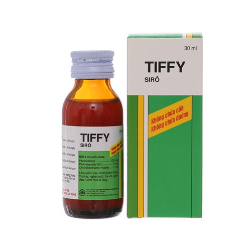 Tiffy Siro hỗ trợ điều trị ho, cảm sốt cho trẻ em chai 30ml
