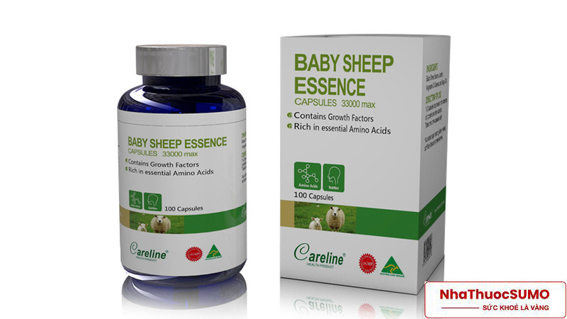 Các thành phần trong viên uống nhau thai cừu Essence Baby Sheep có chiết xuất 100% nguồn gốc từ nhau thai cừu tự nhiên.
