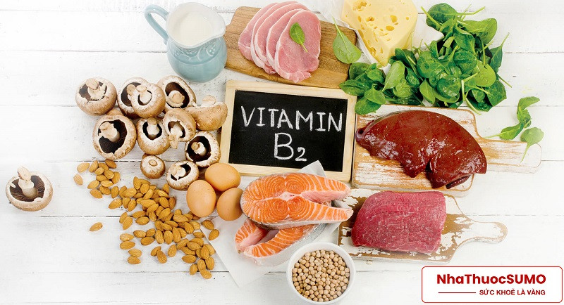 Vitamin B2 có thể tìm thấy ở các loại rau, thịt, đậu,...
