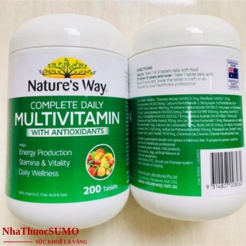 Nature’s Way Complete Daily Multivitamin giúp bổ sung nhiều vitamin thiết yếu