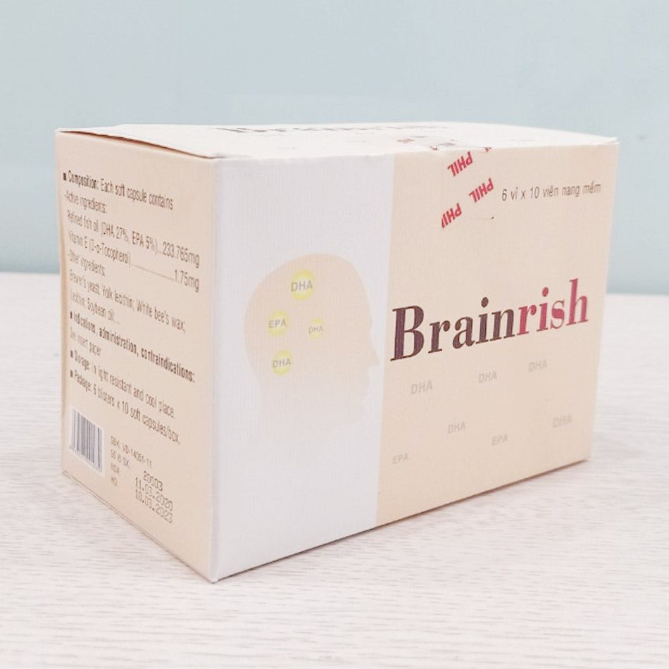 Mặt bên hộp thuốc Brainrish