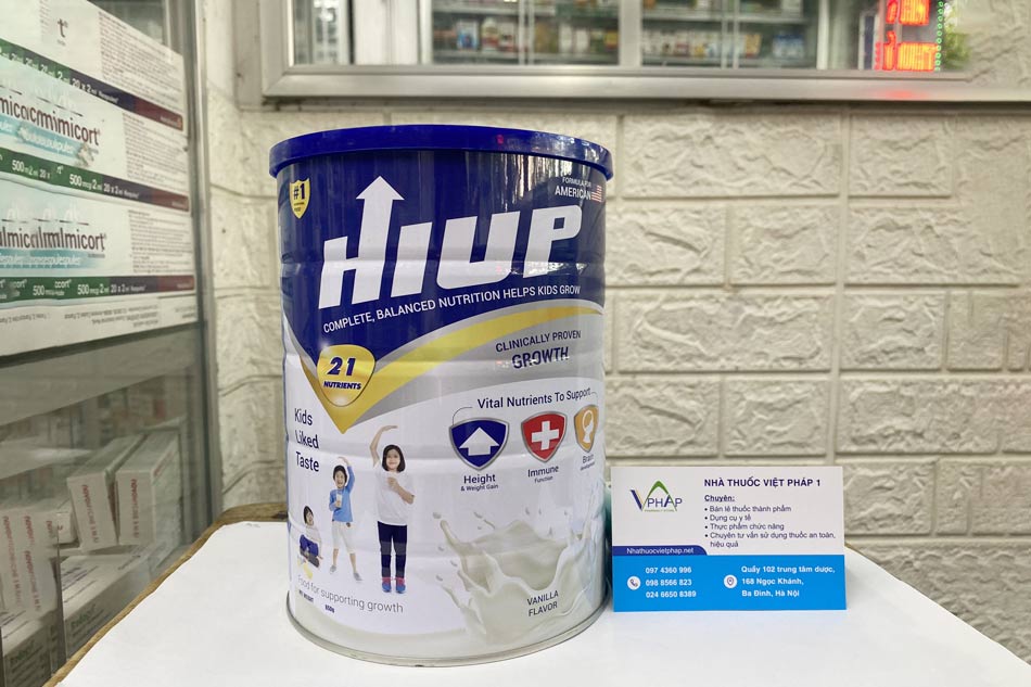 Hình ảnh sữa HIUP được chụp tại Nhà thuốc Việt Pháp 1