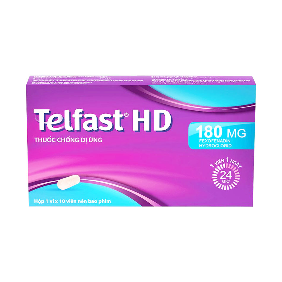 Thuốc chống dị ứng Telfast HD 180mg 