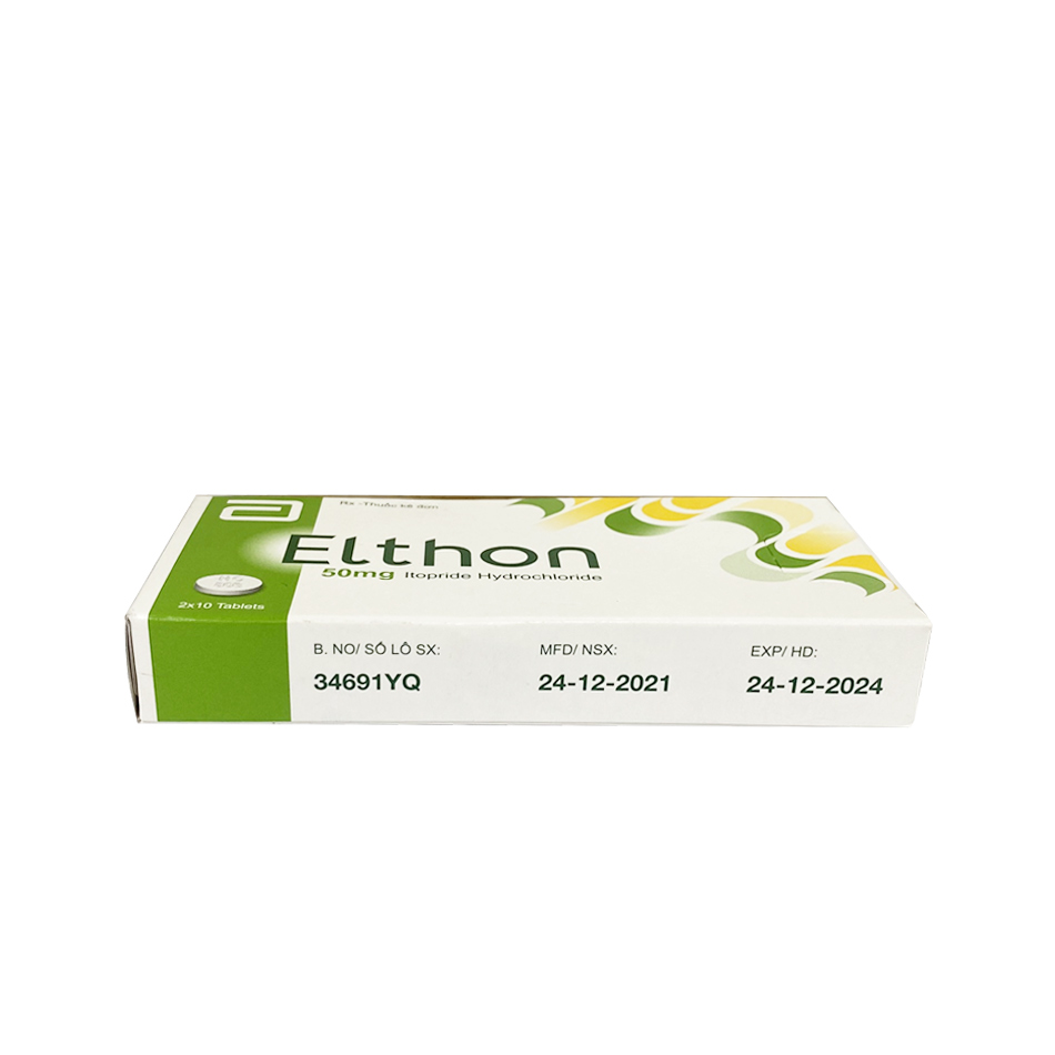 Mặt bên của hộp thuốc Elthon 50