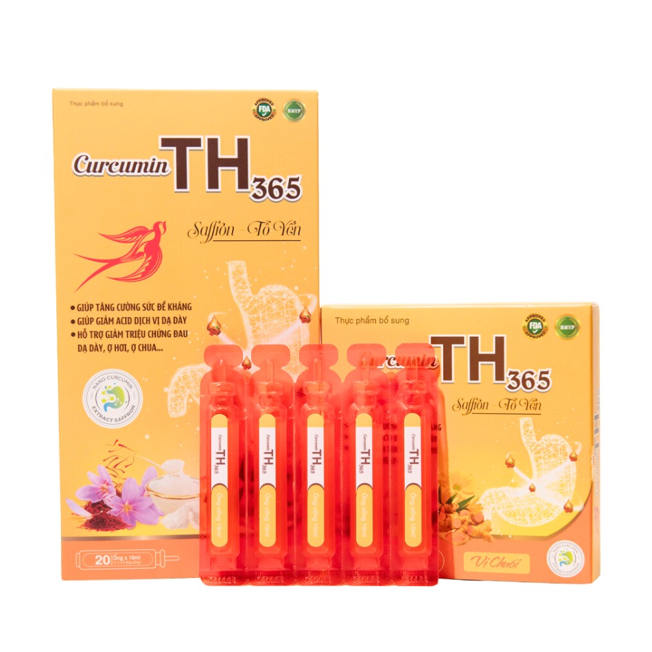 Curcumin TH365 Saffron tổ yến giúp hỗ trợ cải thiện tình trạng bệnh dạ dày