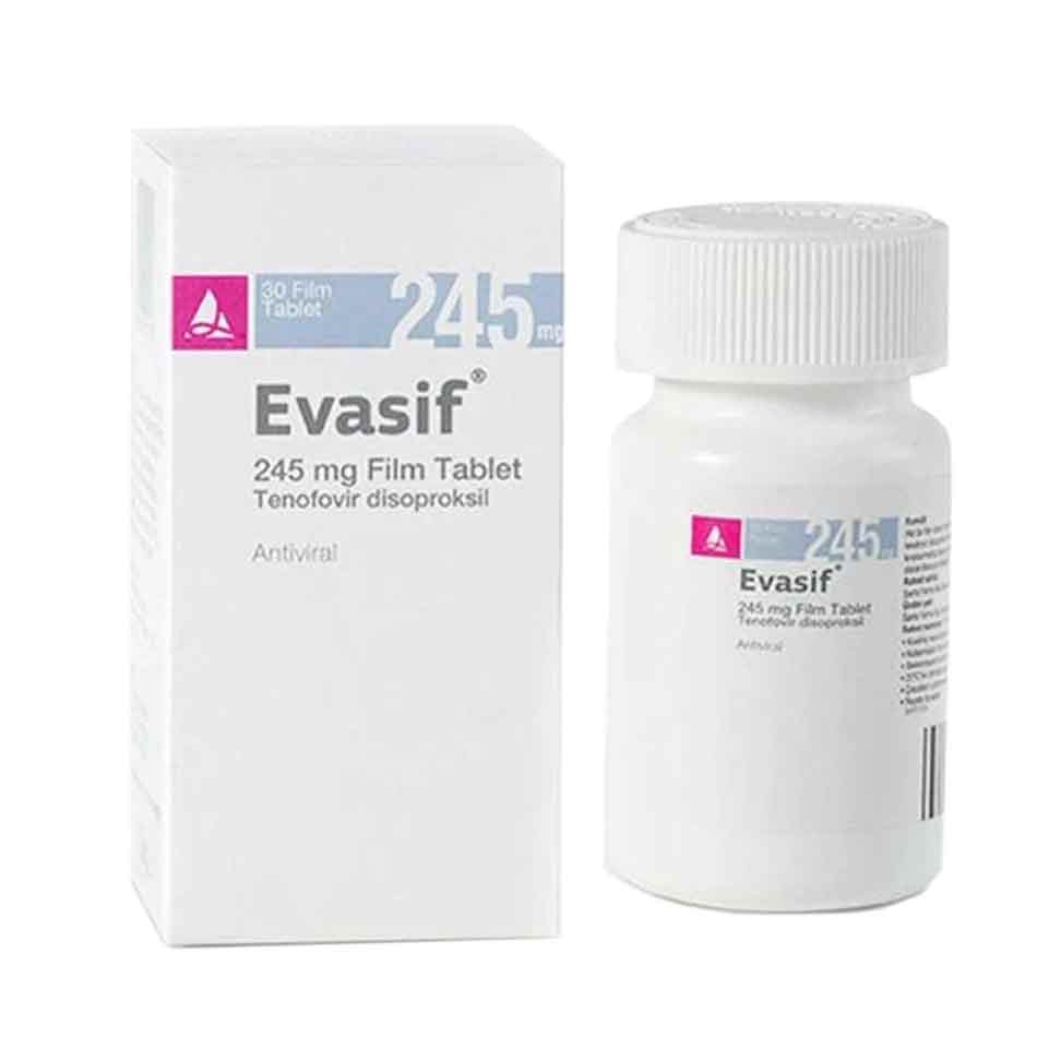 Hộp và lọ thuốc Evasif 245mg
